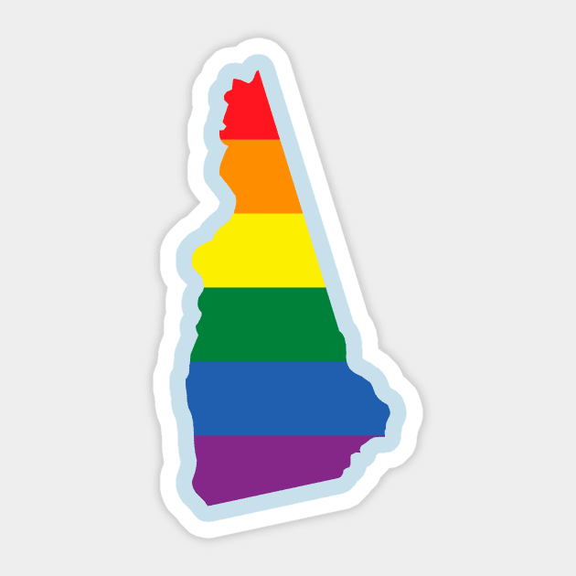 New Hampshire state LGBT Pride Sticker by FiftyStatesOfGay